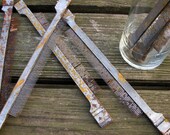 vintage industrial loom reeds -- textile mill combs