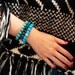 Elephant Bracelet - Turquoise Stone - Beaded