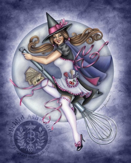 KITCHEN WITCH - signed art print - BRIGID ASHWOOD