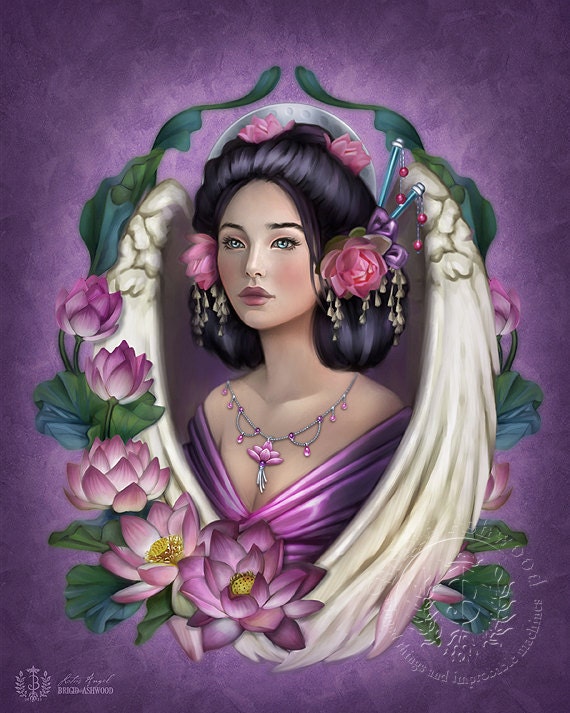 Angel Lotus - Art Print - Brigid Ashwood