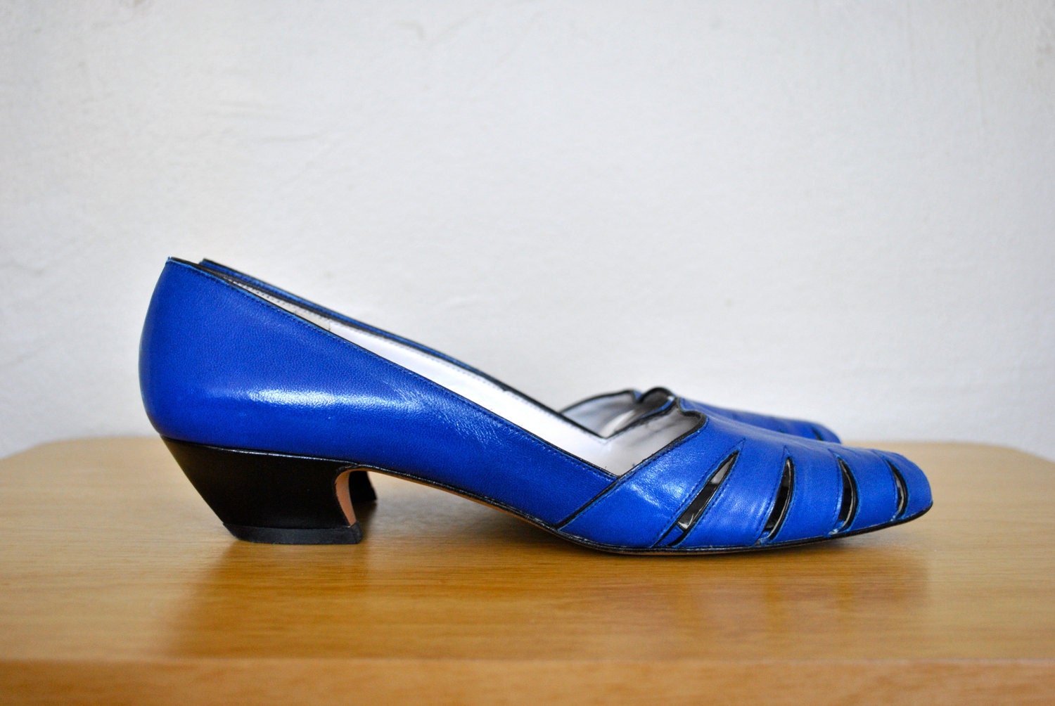 blue vintage shoes