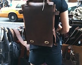 Aixa Handmade Leather back pack - sewn with a needle/ thread
