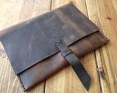 Rustic Ipad Leather case hand stitched by Aixa Sobin on Etsy