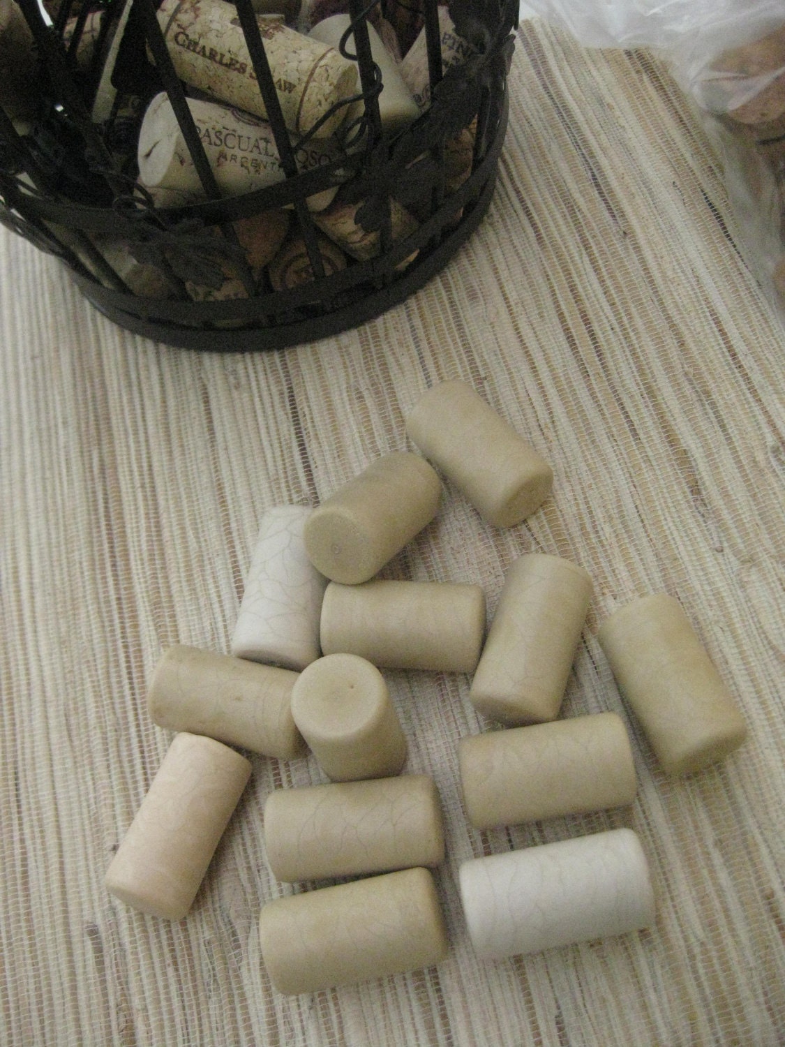 12 SOLID Synthetic Wine Corks - upcycle - eco craft supply