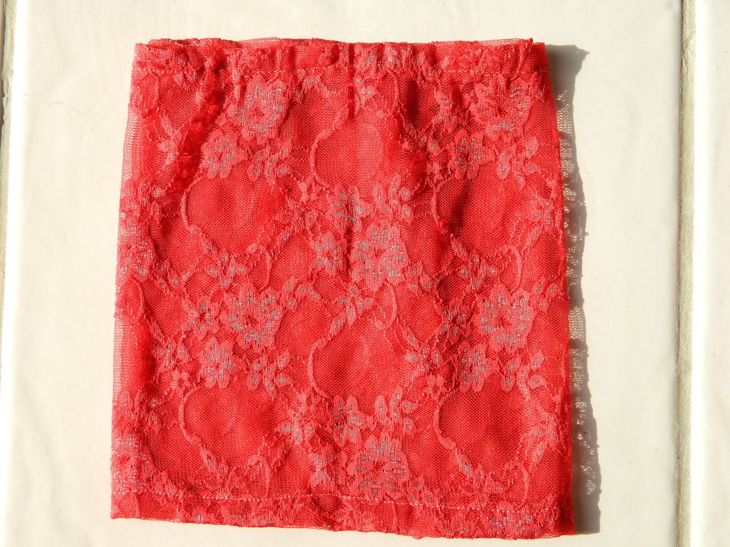 Red Lace Bandeau, Bra Cover Up