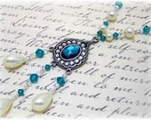 Victorian Necklace - Renaissance Jewelry - Medieval Jewelry - Pearl & Swarovski Crystal Necklace, Tudor, SCA, Elizabethan:
