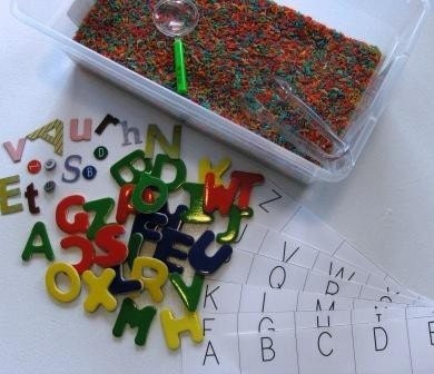 Alphabet Themed Sensory Tub