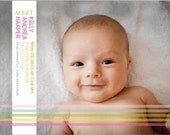 Stripes Baby Announcement