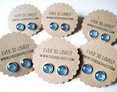 BRIDESMAIDS SET of 6 - your color choice- handmade round post earrings nickel free - summer nights and starry skies