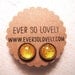 liquid sunshine - handmade yellow amber honey earrings - sparkly metallic round post