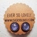 purple lavender summer night starry skies - handmade blue violet round earrings sparkly metallic nickel free post