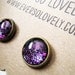 tiny summer nights and starry skies - handmade black dark purple sparkly metallic nickel free post earrings