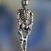 Skeleton Charm Sterling Silver Human Bones for Halloween or Doctor