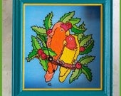 Wall Clock Lovebird Shadow Box Design