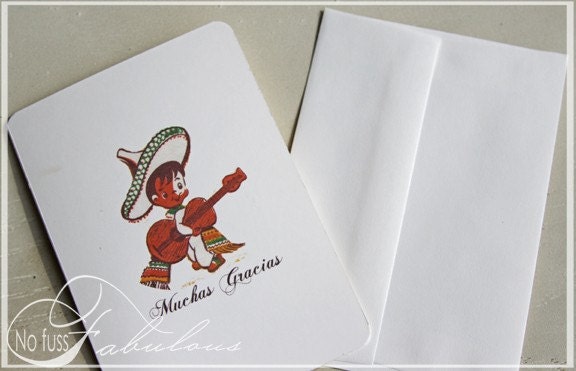 Thank You Notes . Vintage Fiesta Collection . by Loralee Lewis