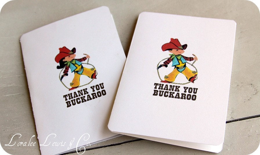 Thank You Notes . Lil Buckaroo Collection COWBOY OR COWGIRL . by Loralee Lewis