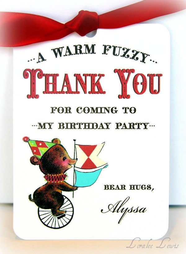 Favor Tag . Teddy Bear Picnic Collection . by Loralee Lewis