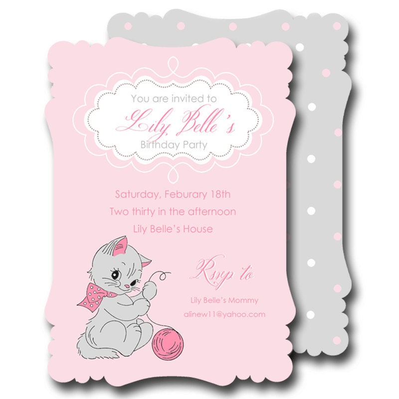 Invitation . Kitty Sweet Collection . by Loralee Lewis