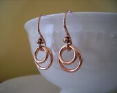 Double Loop  Copper Earrings