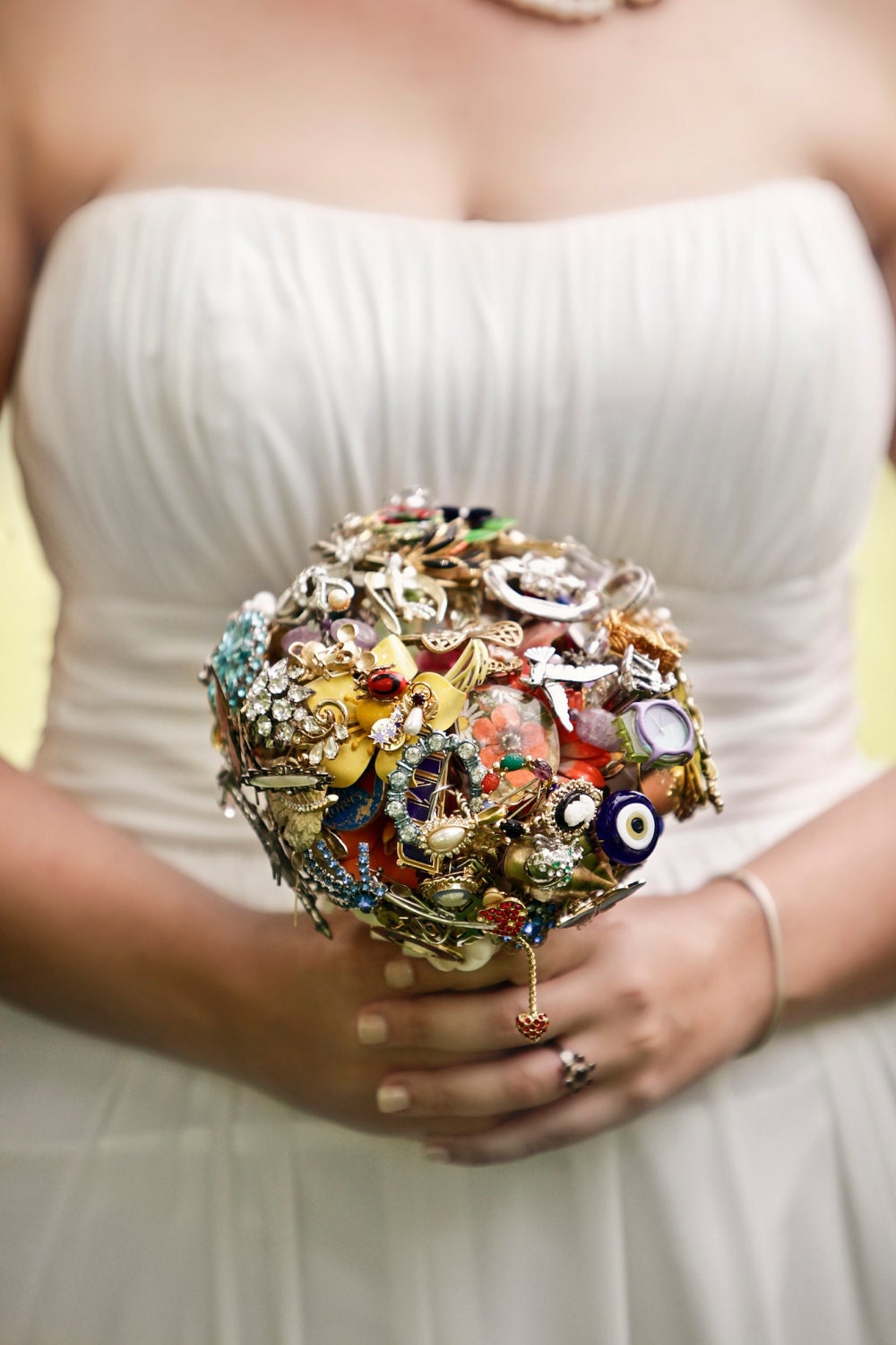 CUSTOM Wedding Jewelry Brooch Bouquet - to fit your colors, style & budget OOAK, vintage bridal bouquet