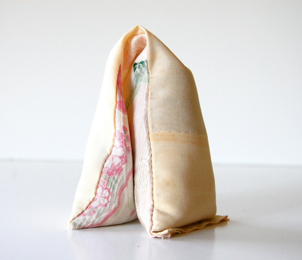 dreamy eye pillow made from vintage silk kimono
