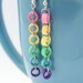 Neon Rainbow Chain Earrings - Paper Quilled Eco Friendly Jewelry, Artisan Jewelry