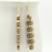 Metallic Gold Chain Earrings with Paper Quilled Beads Eco Friendly Jewelry / Artisan Jewelry Eco Friendly Jewelry, Artisan Jewelry