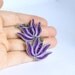 Lotus Earrings Purple and Silver Handmade with Niobium Earring Hooks Bridesmaid gift  Eco Friendly Earrings / Artisan Jewelry
