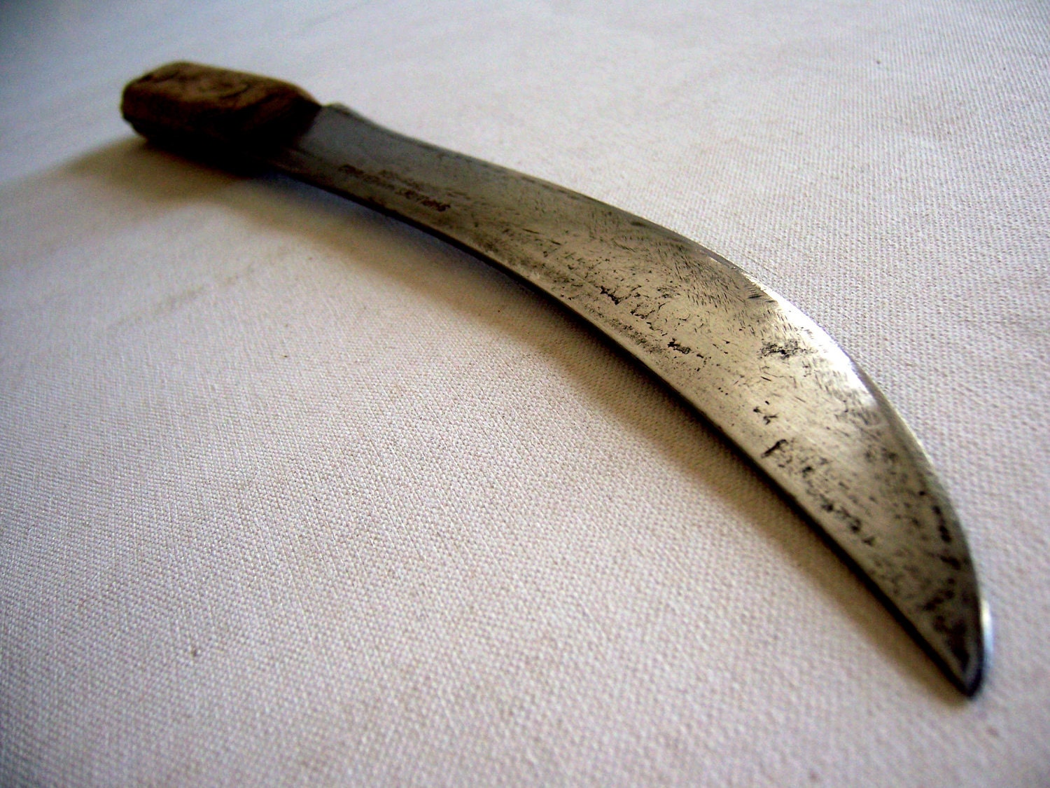 Large old knife for kitchen or butchering. Knives are sharp gifts for hunter, shower or wedding vintage gift basket..