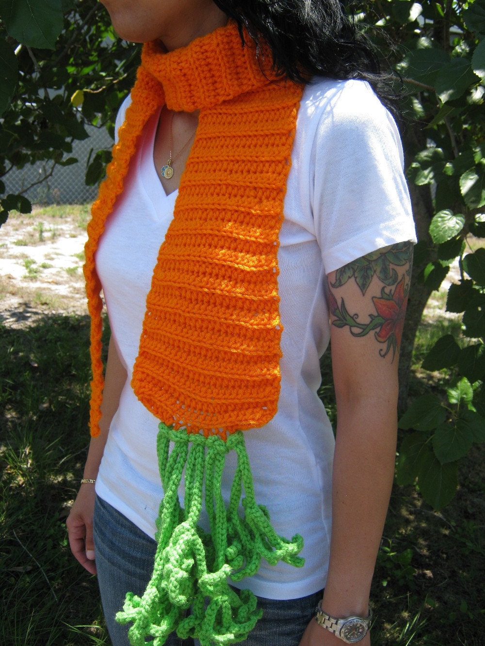 Orange you Big Giant Orange Carrot Scarf