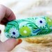 Chamomile bracelet - various sizes. Hand Painted Jewelry. Flowers Bangle Bracelet. Floral fashion. Bright colors. Average wood bracelet