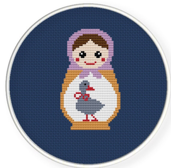 Instant download,free shipping,Cross stitch pattern, Cross-Stitch PDF,Mask Russian Doll ,Matryoshka  Babushkas,zxxc0241