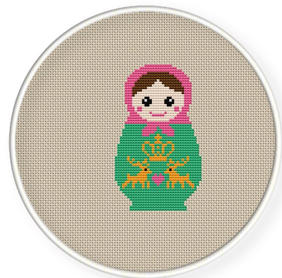 Instant download,free shipping,Cross stitch pattern, Cross-Stitch PDF,Mask Russian Doll ,Matryoshka  Babushkas,zxxc0242