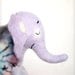 Adelina - Felt Elephant. Handmade Puppet, Art Marionette, Felted Animal, Stuffed Toy. lavender pink  blue lilac. Special order for Donna .