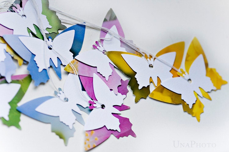 Set of 8 Spring butterfly gift tags
