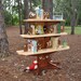 Happy Tree Bookshelf with 4 Wood Animal Bookends