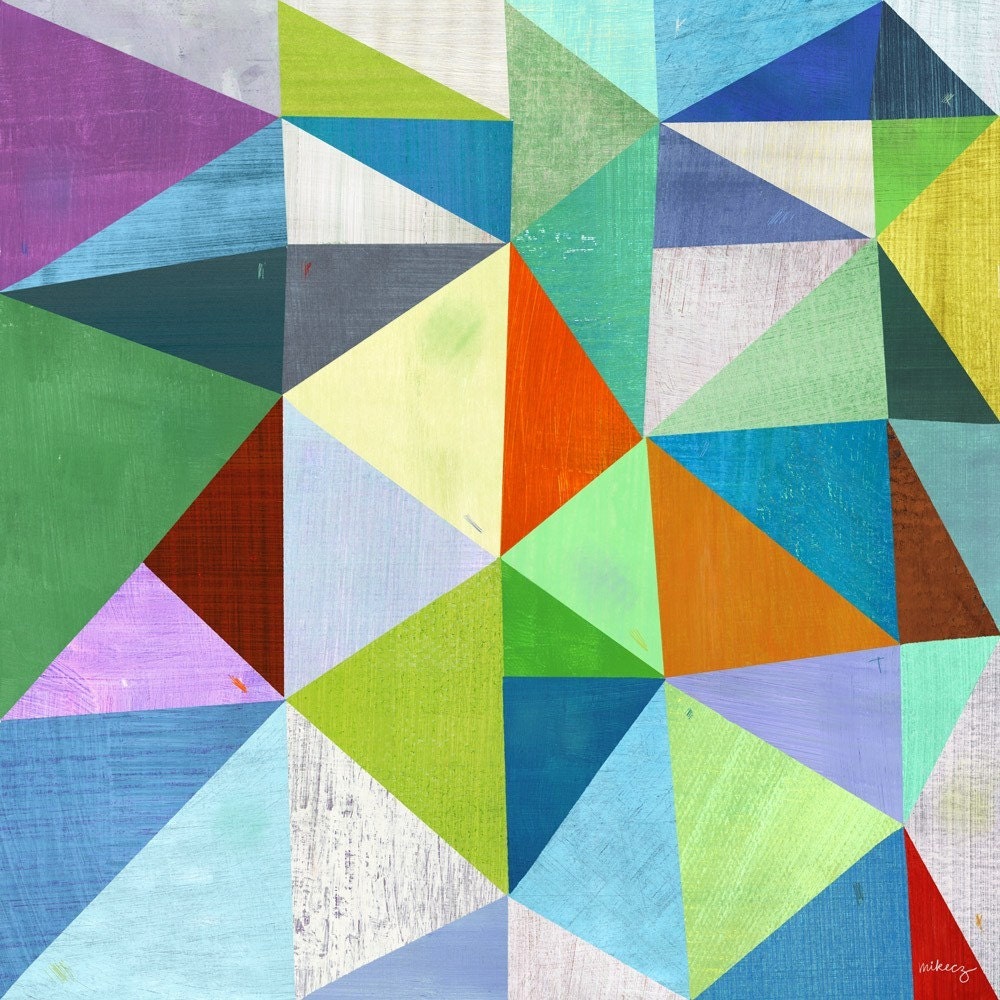 I Heart Triangles Print