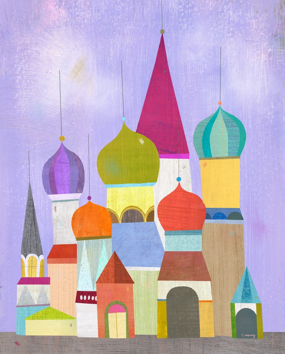 Funky Russian Architecture Print