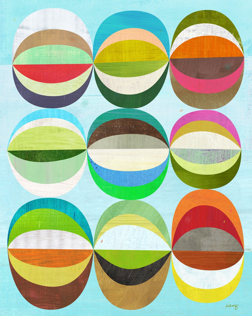 Nine Circles Art Print