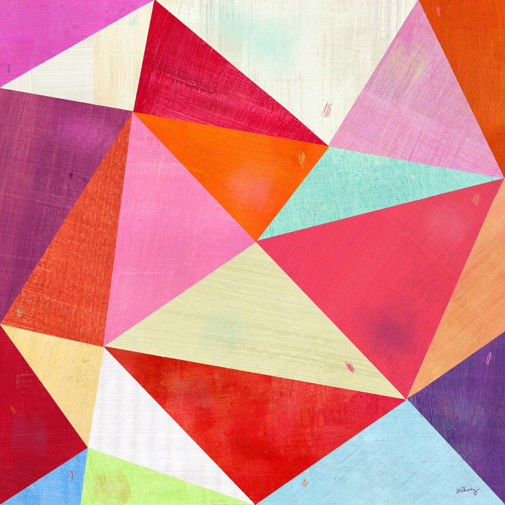 Pink Triangle Print 12"x12"