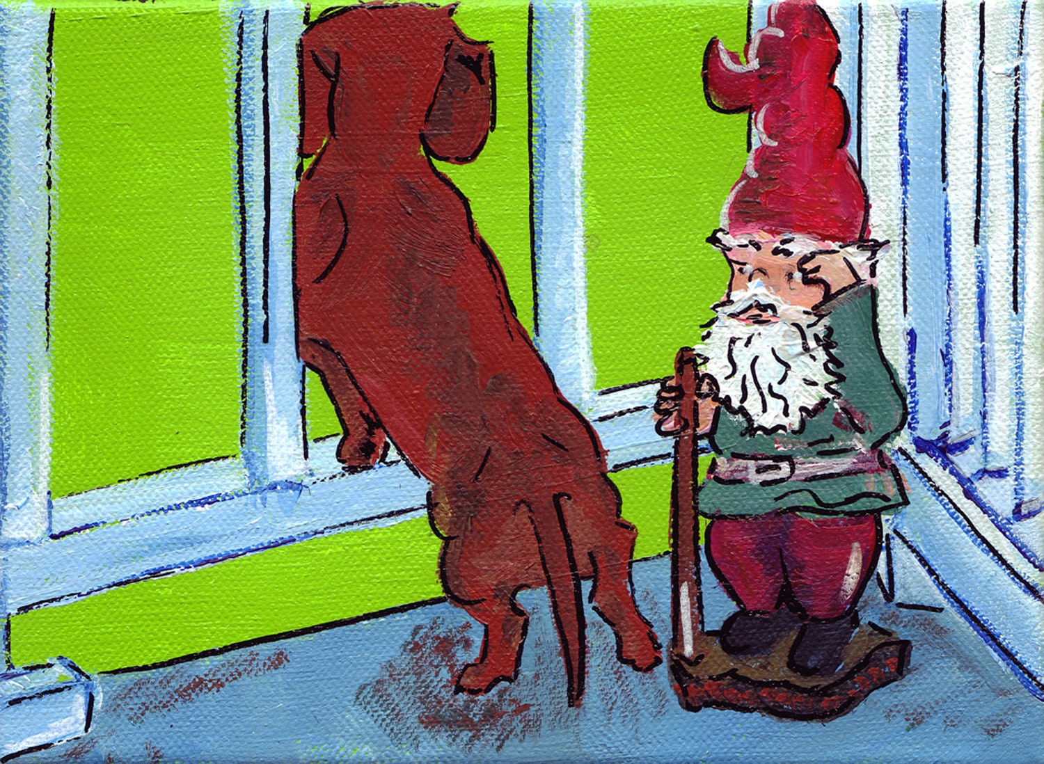 Weenie with Garden Gnome