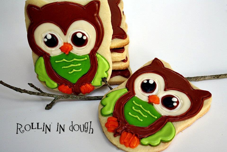 Owl Cookies, Owl Cookie Favors - 1 Dozen