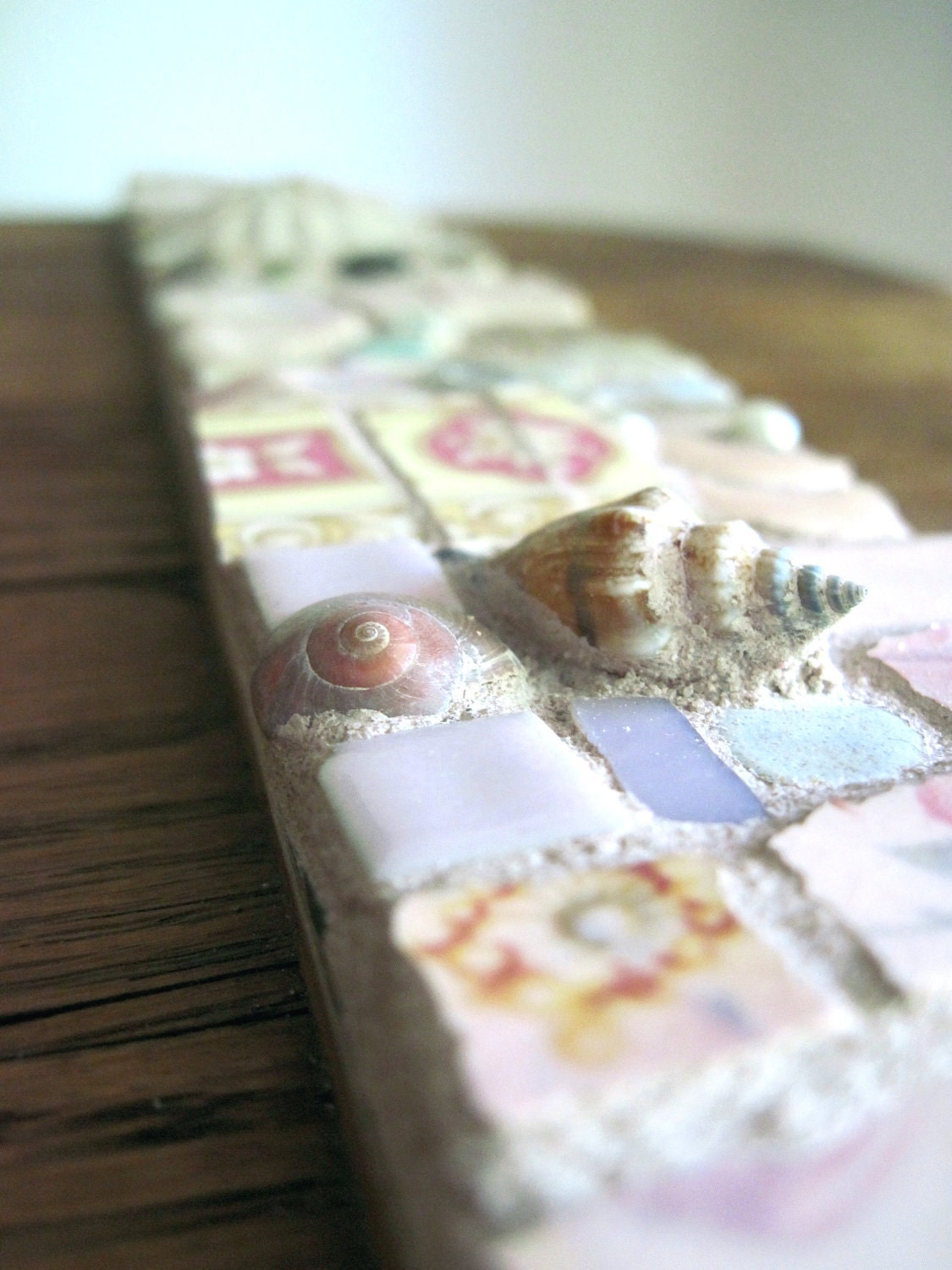 Vintage Oak Splint Mosaic Picnic Basket, Shabby Rustic Farmhouse
