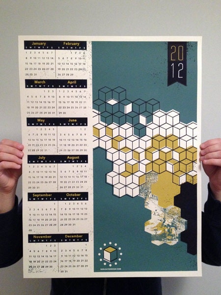 2012 Screen printed calendar - limited edition