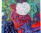 ORIGINAL abstract art modern paintings contemporary canvas art multicolor painting artomatic