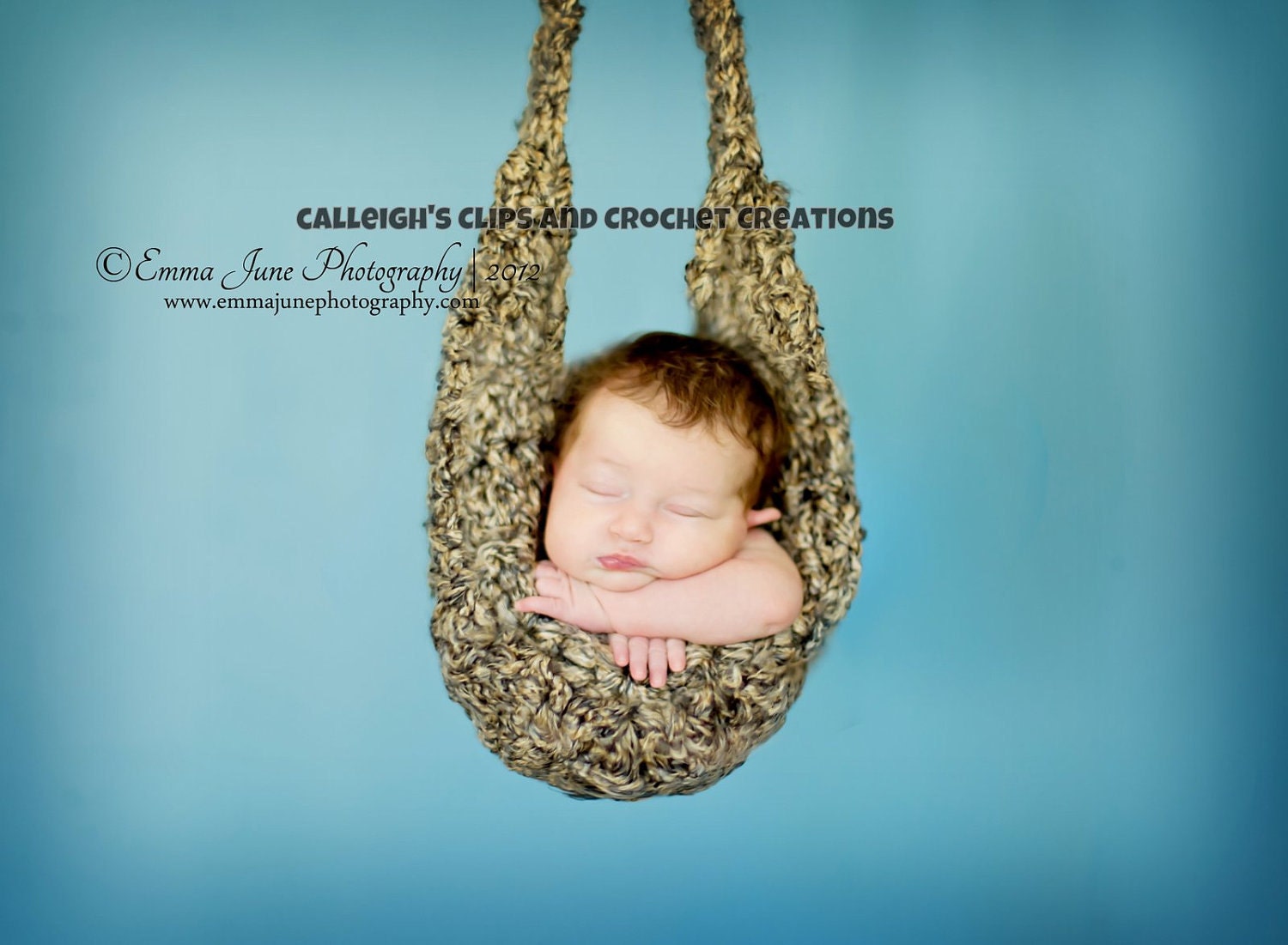 Crochet Hammock for Newborn Photography- Weathered Rock
