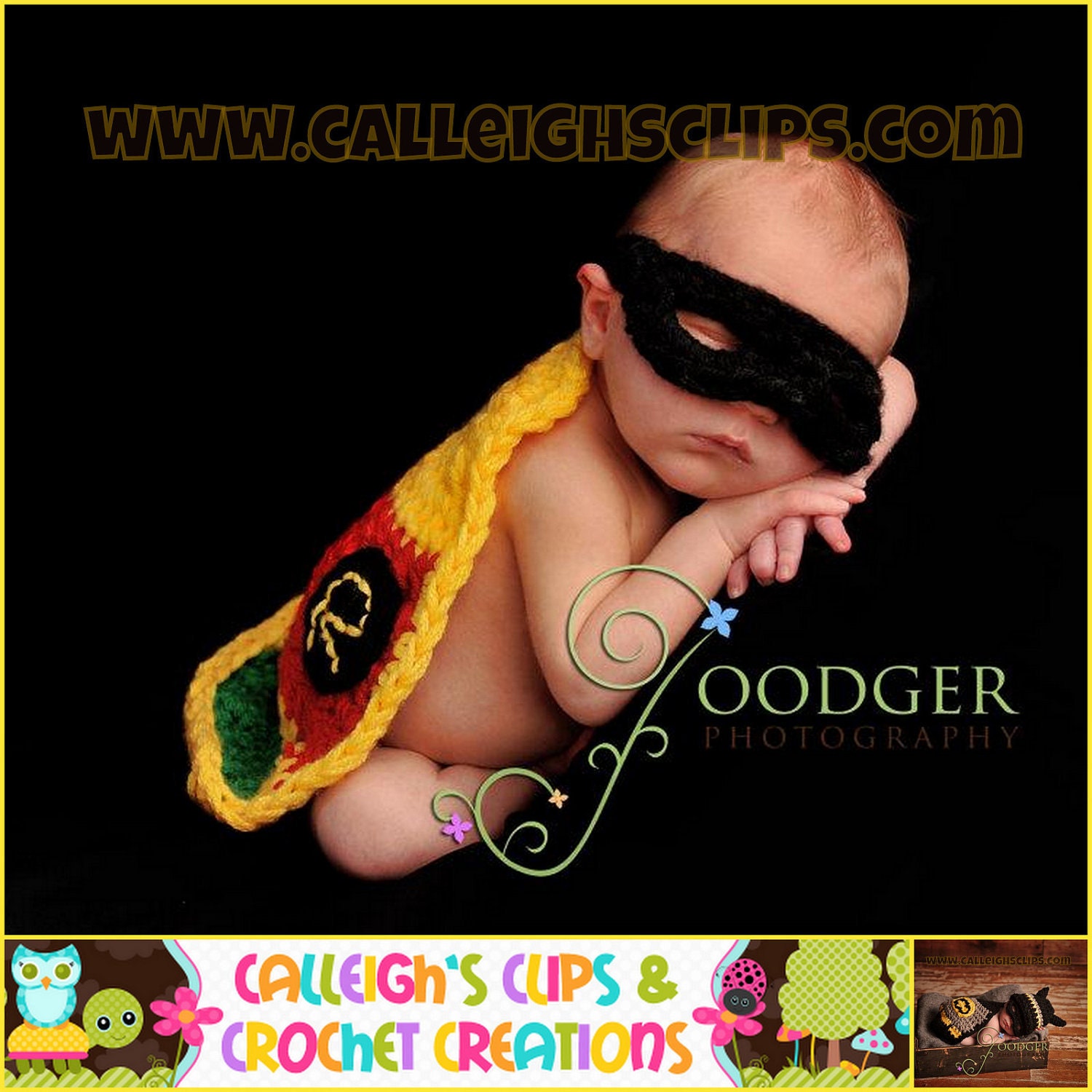 Batbaby - Cuddle Critter Cape Set  - Hat, Mask and Cape -