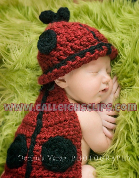 Cuddle Critter Cape Set - Ladybug - Newborn Photography Prop