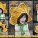 Instant Download Crochet Pattern- No. 60 Flower Garden Bonnet and Leaf Cape Cover - variety of sizes