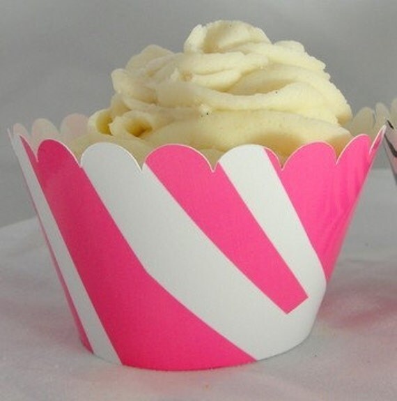 Zebra and Hot Pink Cupcake Wrappers